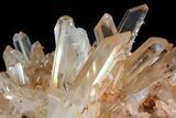 Wide Tangerine Quartz Crystal Cluster - Madagascar #58826-5